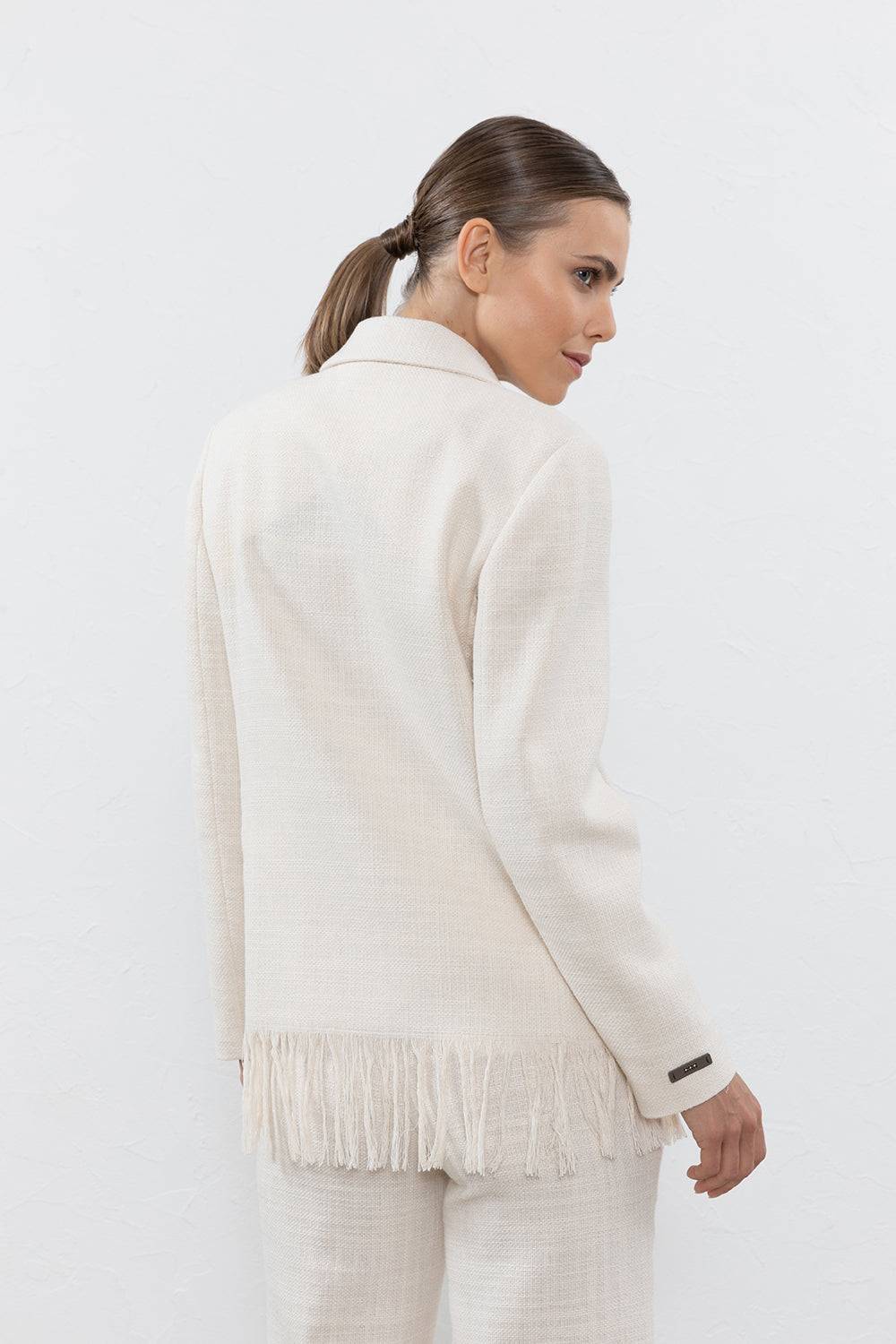 Peserico Blazer doppiopetto in stuoia grezza di cotone Discount Store per i nuovi prodotti