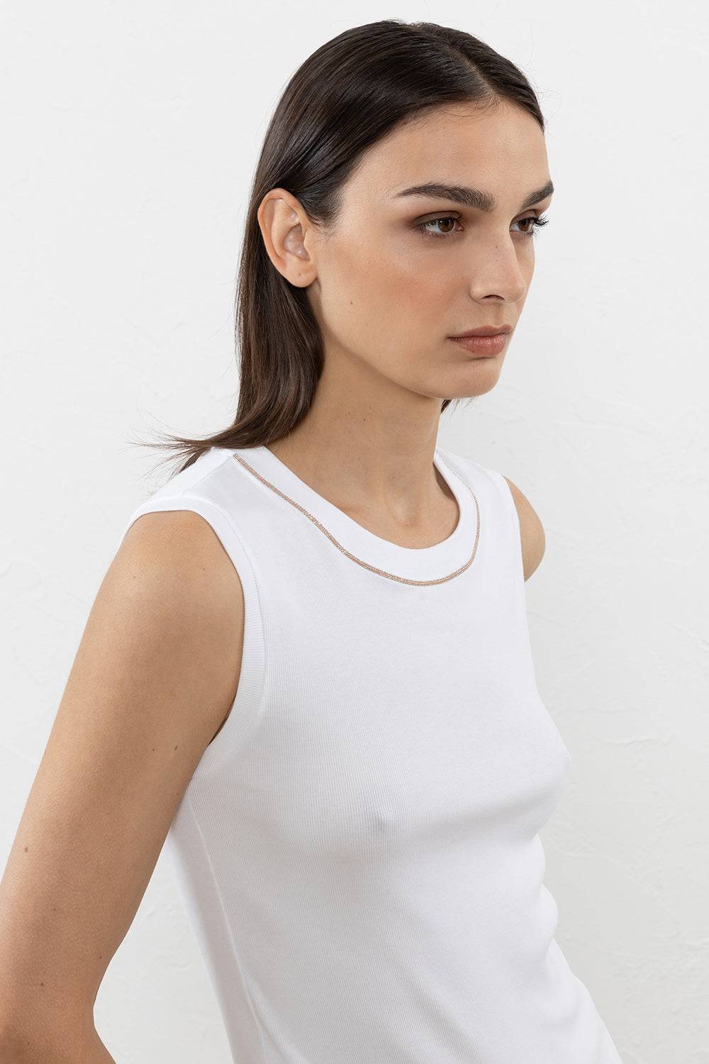 Peserico Top in microcostina jersey stretch Officina