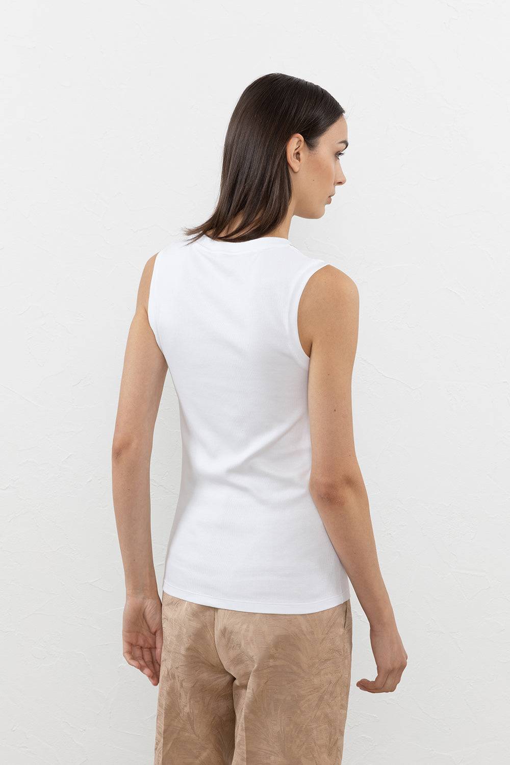 Peserico Top in microcostina jersey stretch Officina