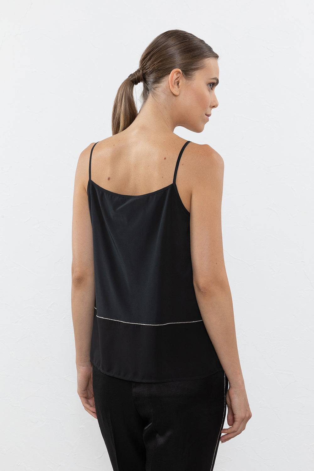 Peserico Top in crepe de chine di seta stretch Esporta salva