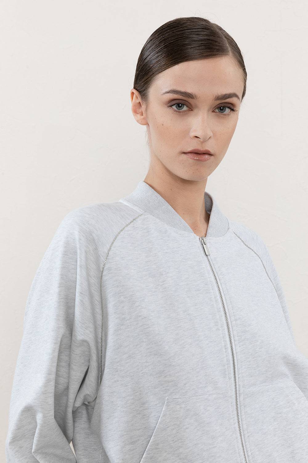 Peserico Felpa in cotone mélange e dettagli tricot Black Friday Prezzi