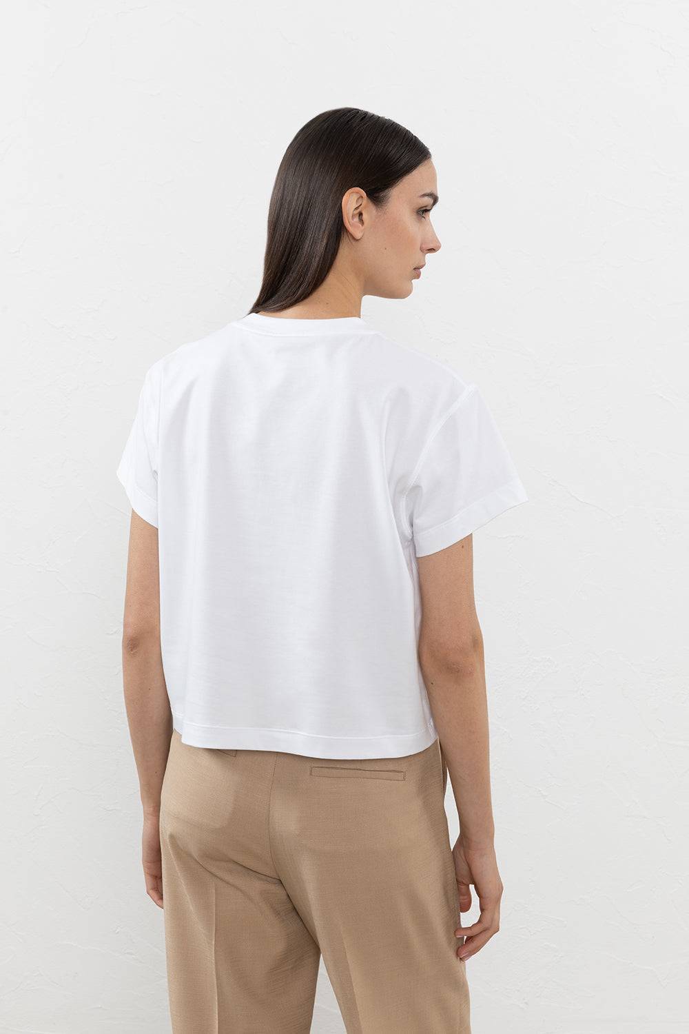 Peserico T-shirt in jersey di cotone in filato Microdream 50% di sconto per tempo limitato