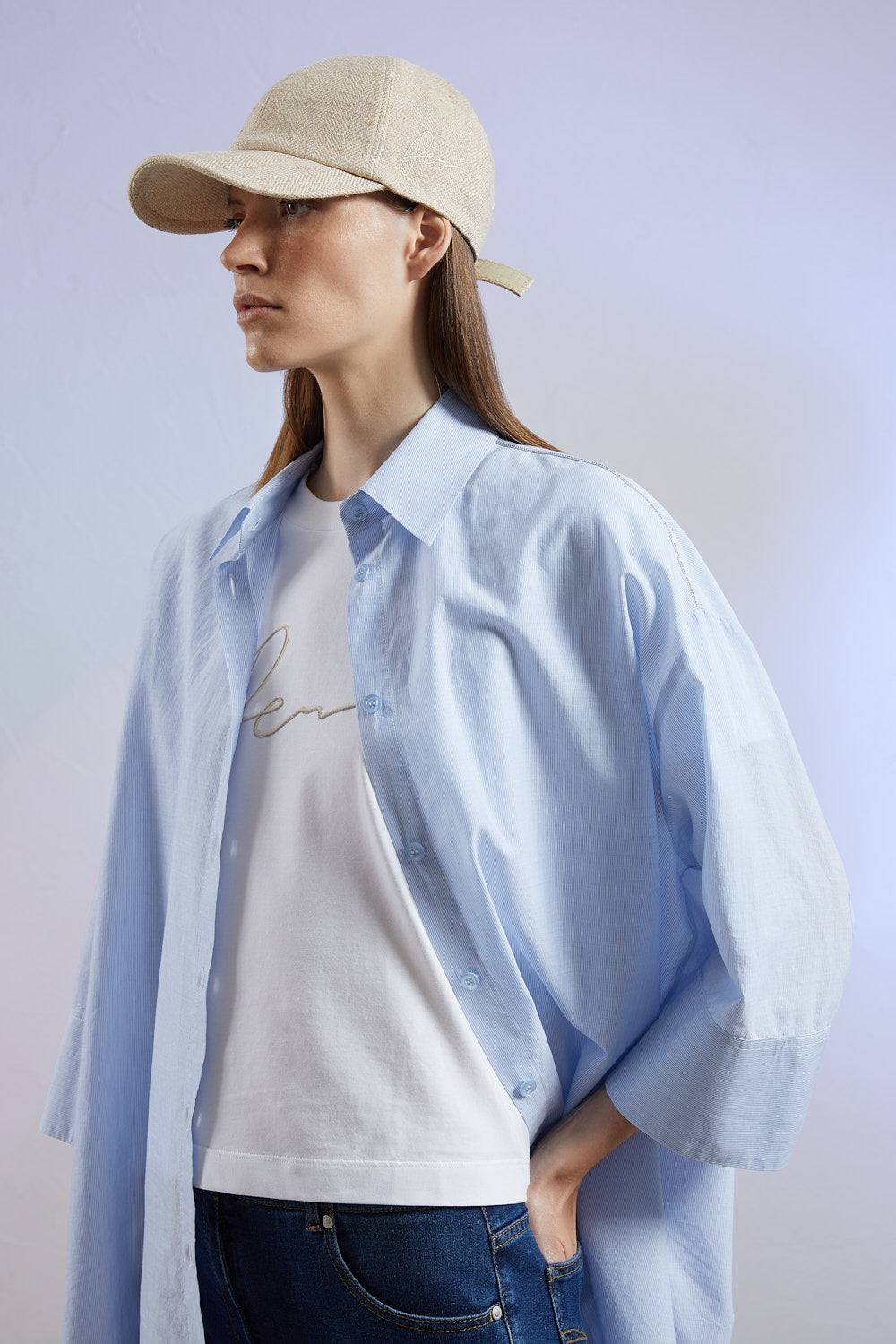 Peserico T-shirt in jersey di cotone in filato Microdream 50% di sconto per tempo limitato