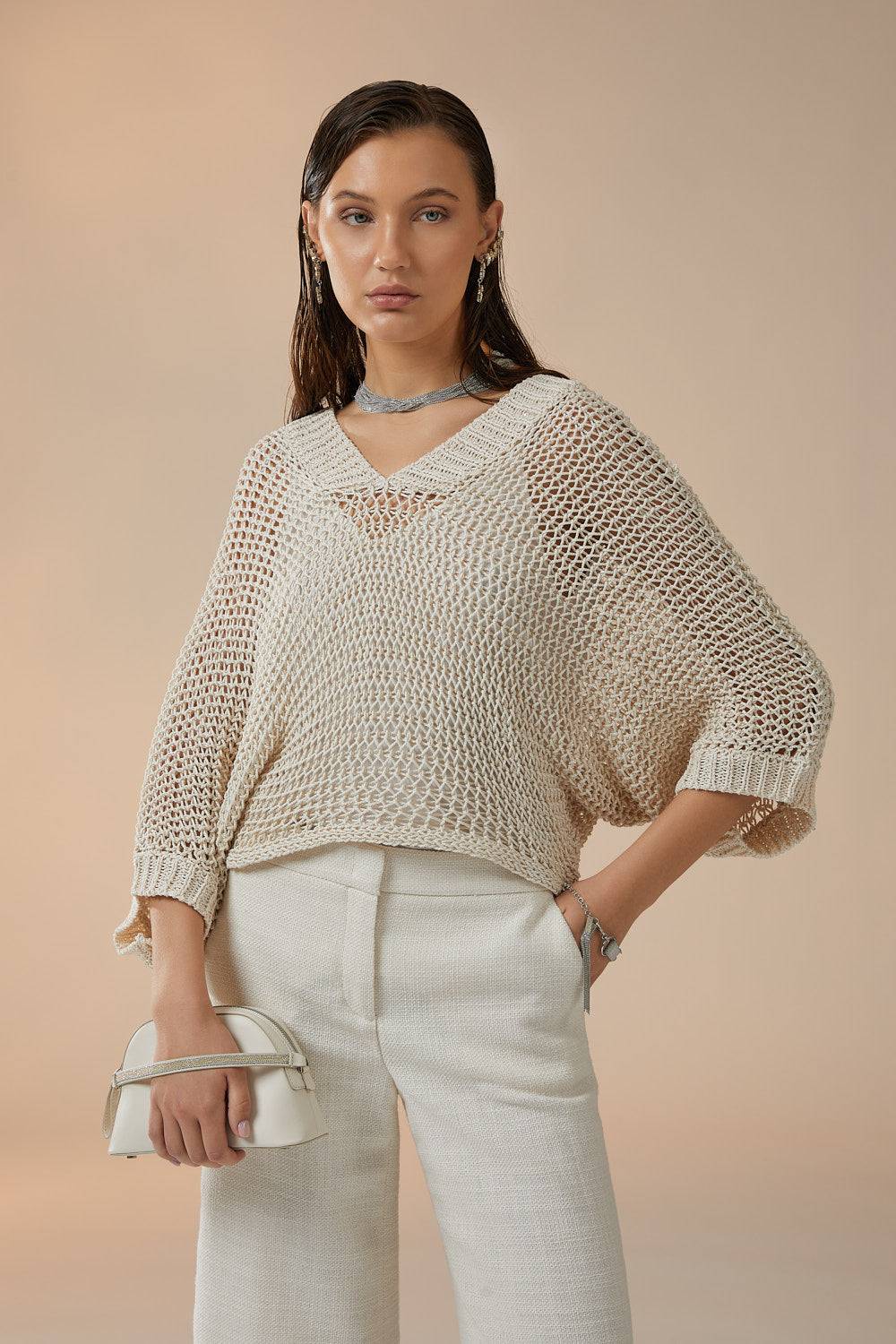 Peserico Top in crepe de chine di seta stretch Sconti questo mese