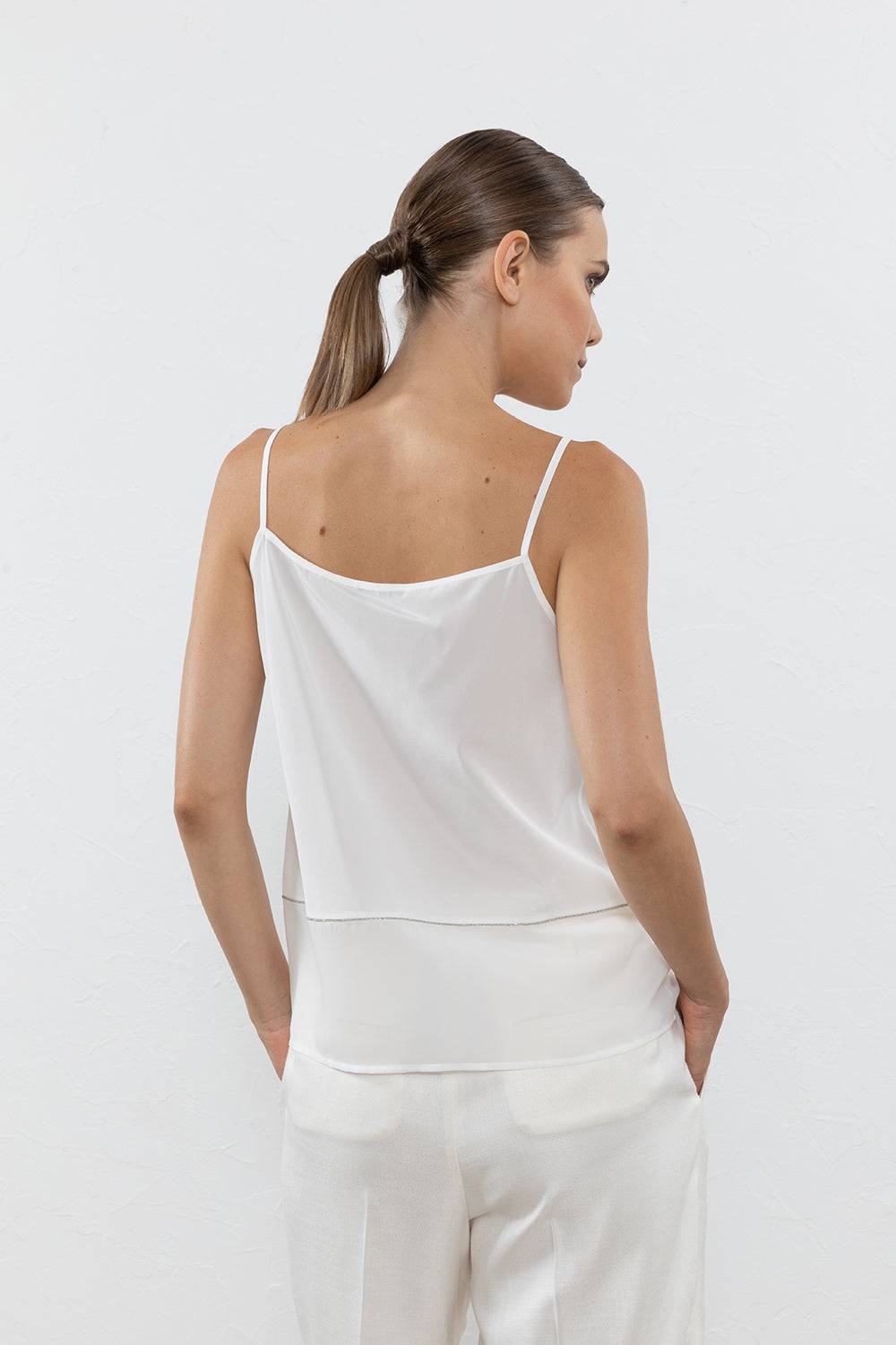 Peserico Top in crepe de chine di seta stretch Sconti questo mese