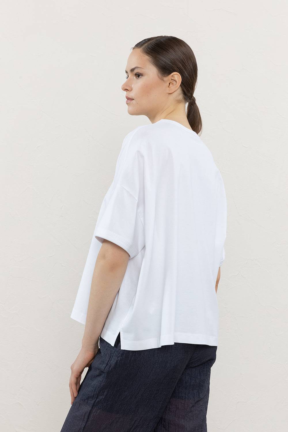 Peserico T-shirt in cotone con filato Microdream Vendita