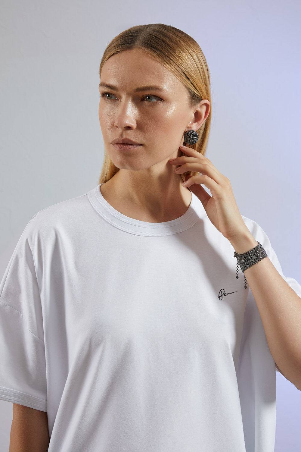 Peserico T-shirt in cotone con filato Microdream Vendita