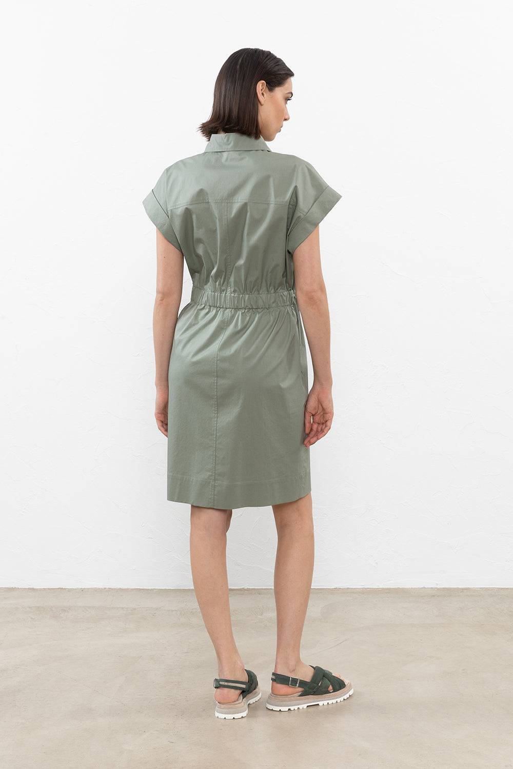 Peserico Abito in leggero raso di cotone stretch Pezzi Unici