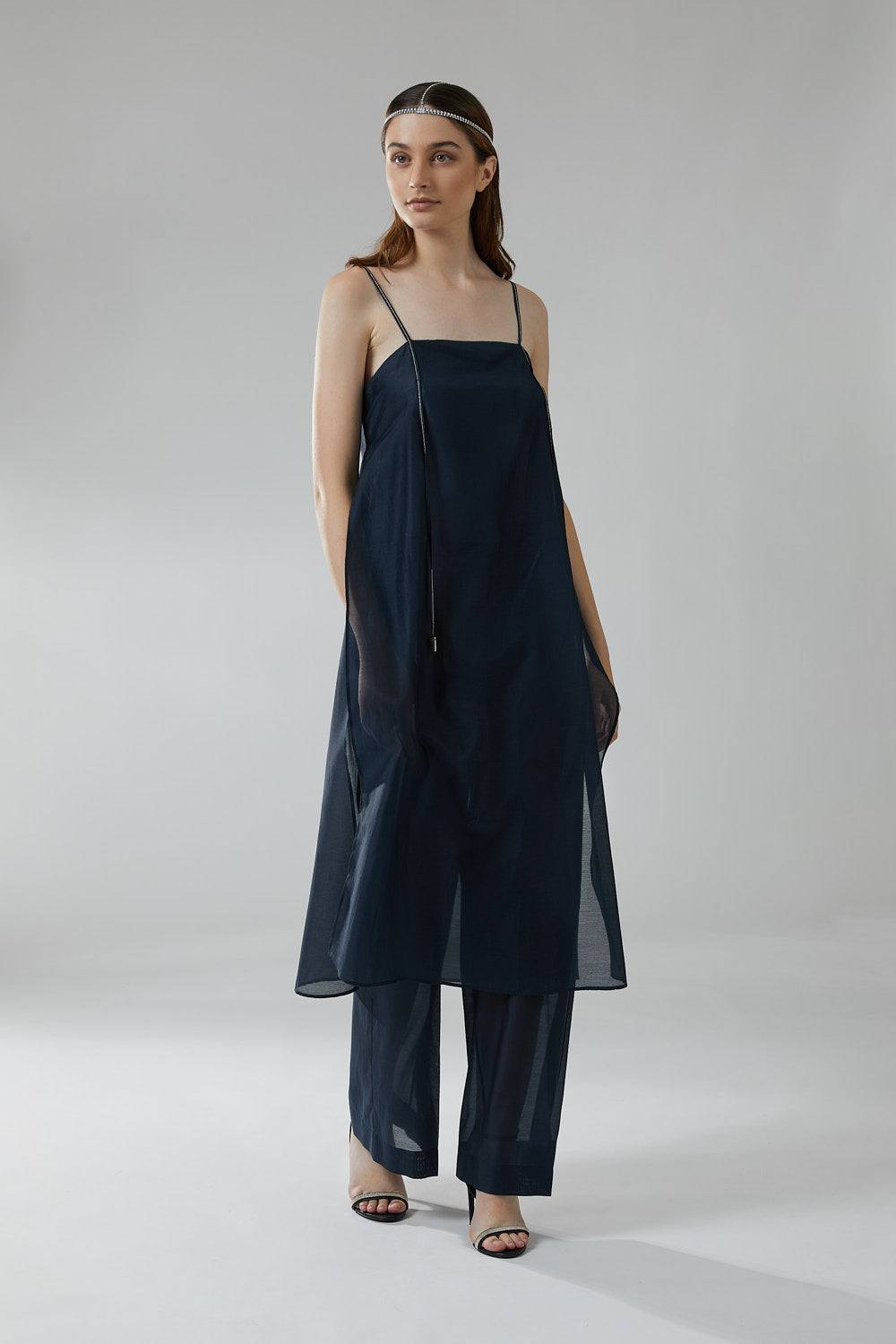 Peserico Pantalone a palazzo in organza di cotone misto seta Vendita Calda