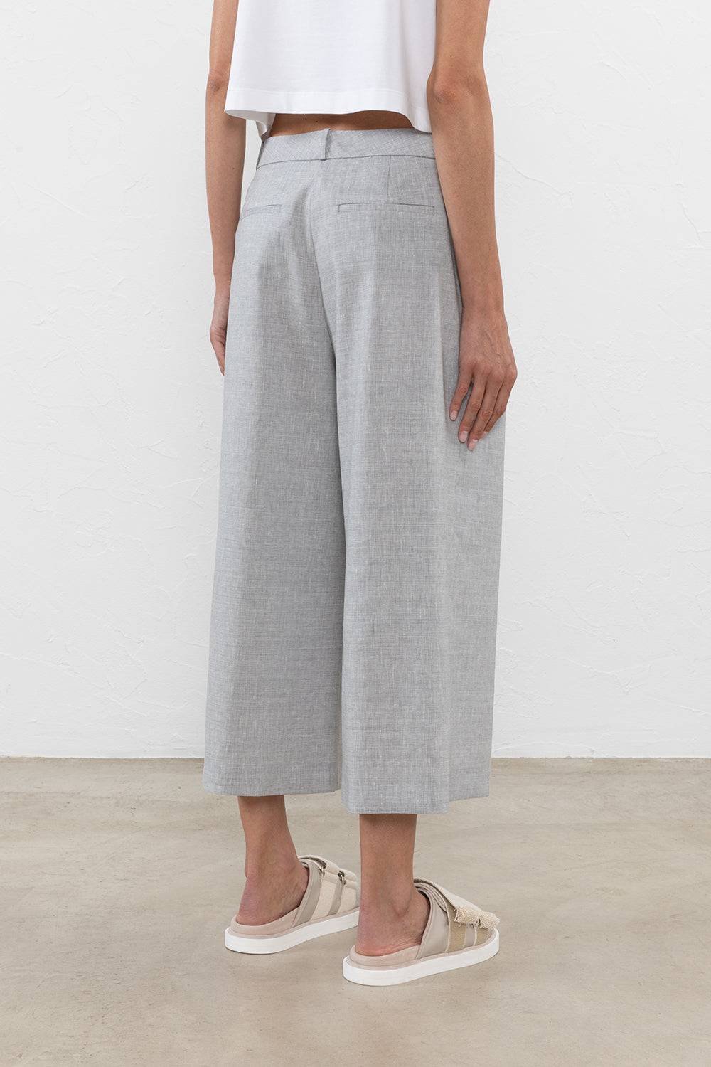 Peserico Pantalone in tela "Estrato" di lana-lino Vendite Flash