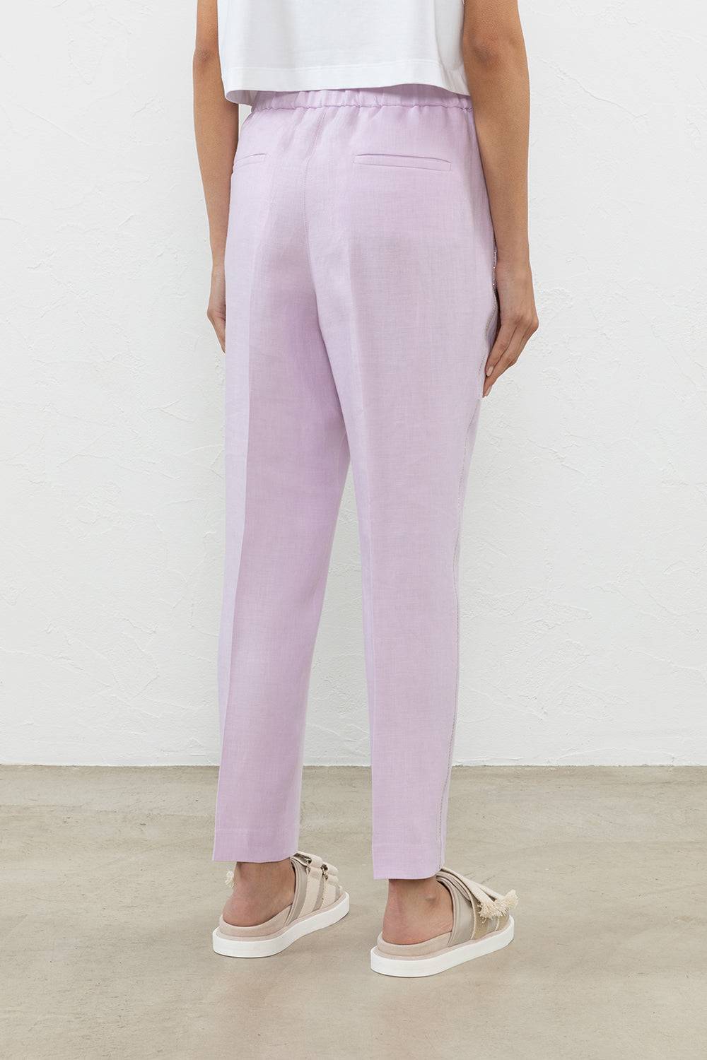 Peserico Pantalone in gabardina di puro lino Negozio