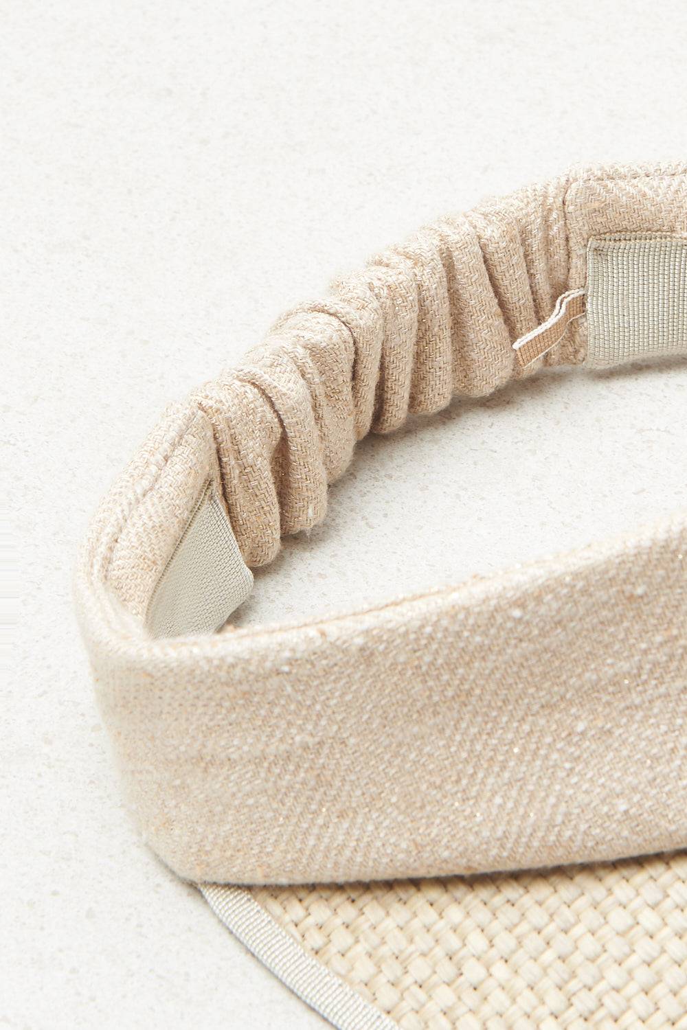 Peserico Visiera in tessuto effetto paglia intrecciata con lurex e Punto Luce Prezzo di fabbrica