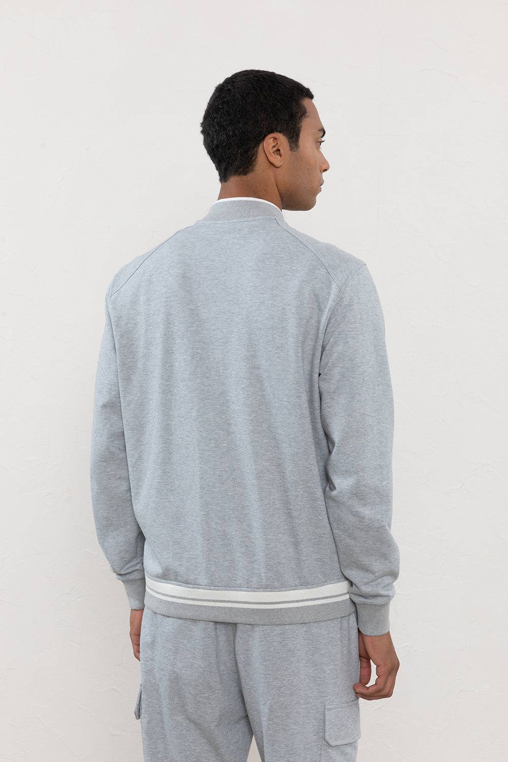 Peserico Felpa full zip in jersey mélange Flash Sale