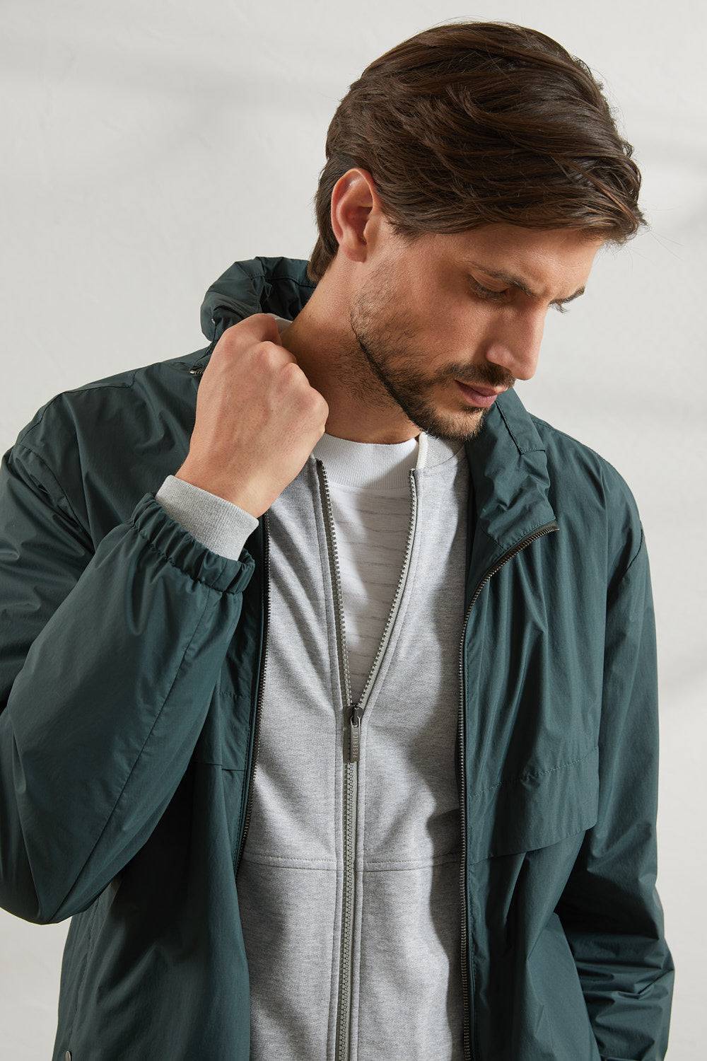 Peserico Felpa full zip in jersey mélange Flash Sale