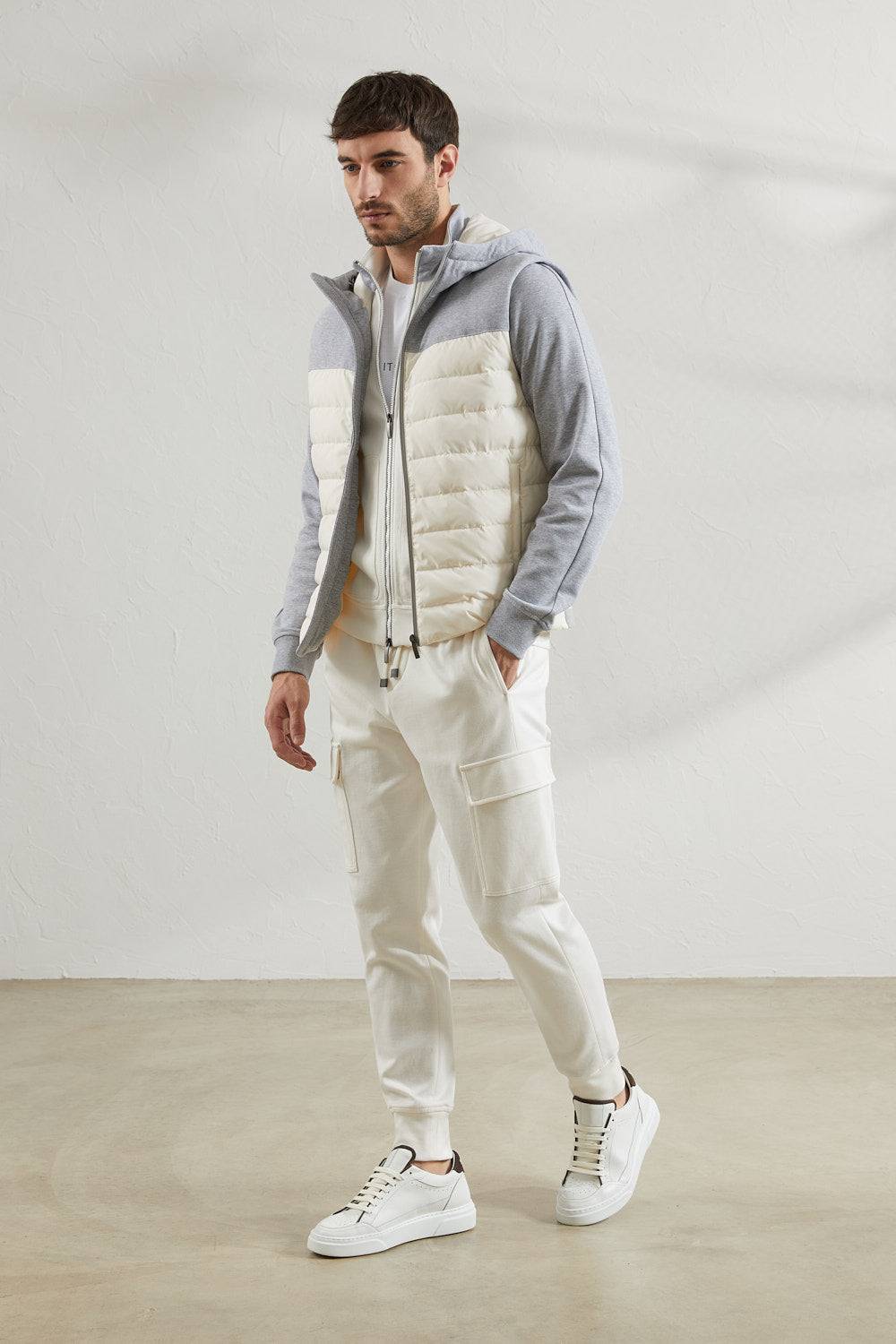 Peserico Felpa full zip in jersey di cotone Offerta esclusiva