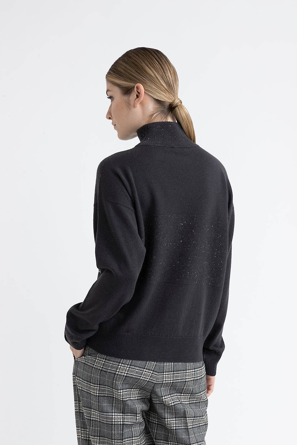 Peserico Maglia con collo a lupetto in lana, seta cashmere con lurex Vendite stagionali