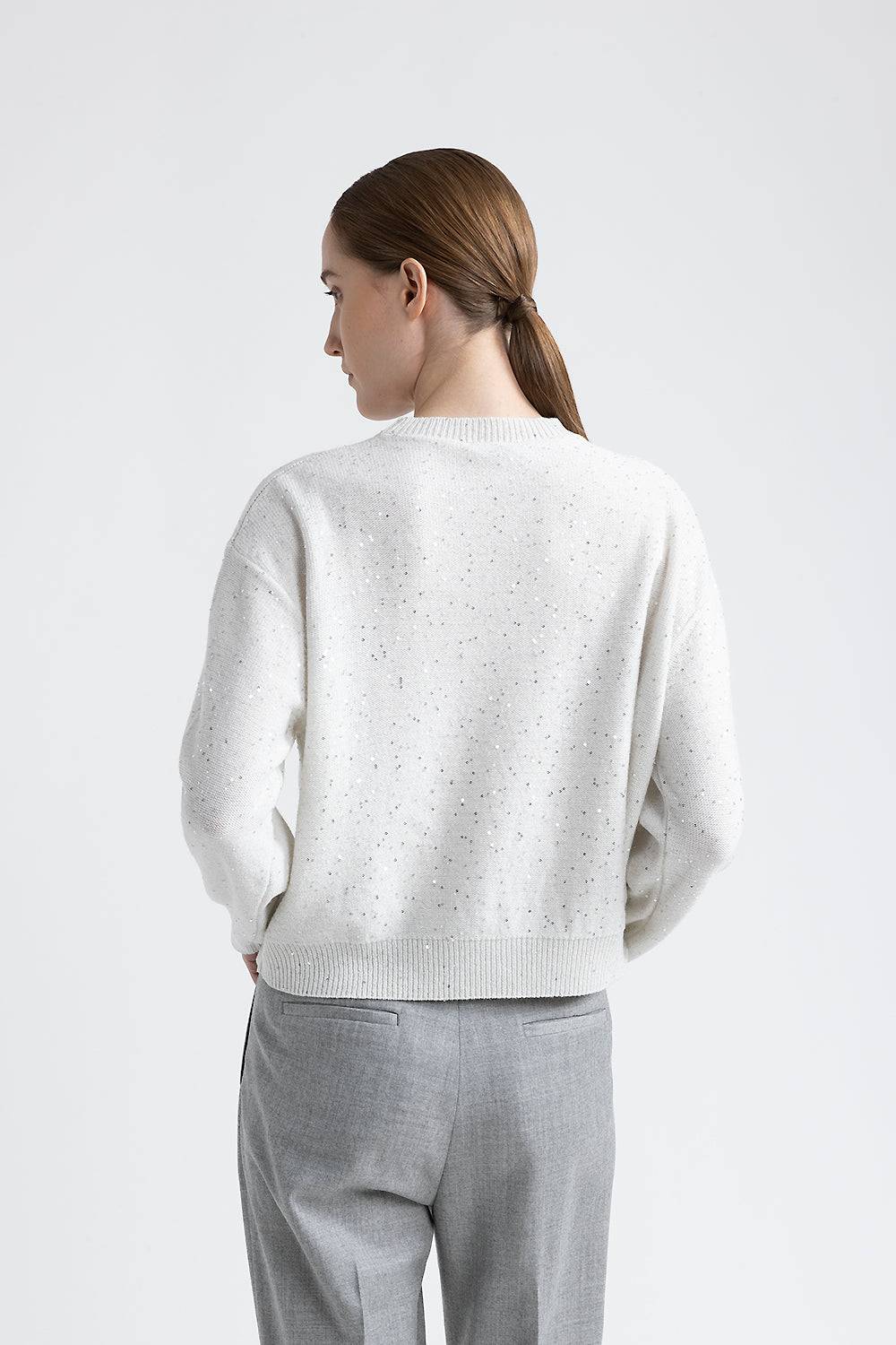Peserico Maglia in lana e cashmere con lurex e paillettes Cyber Monday