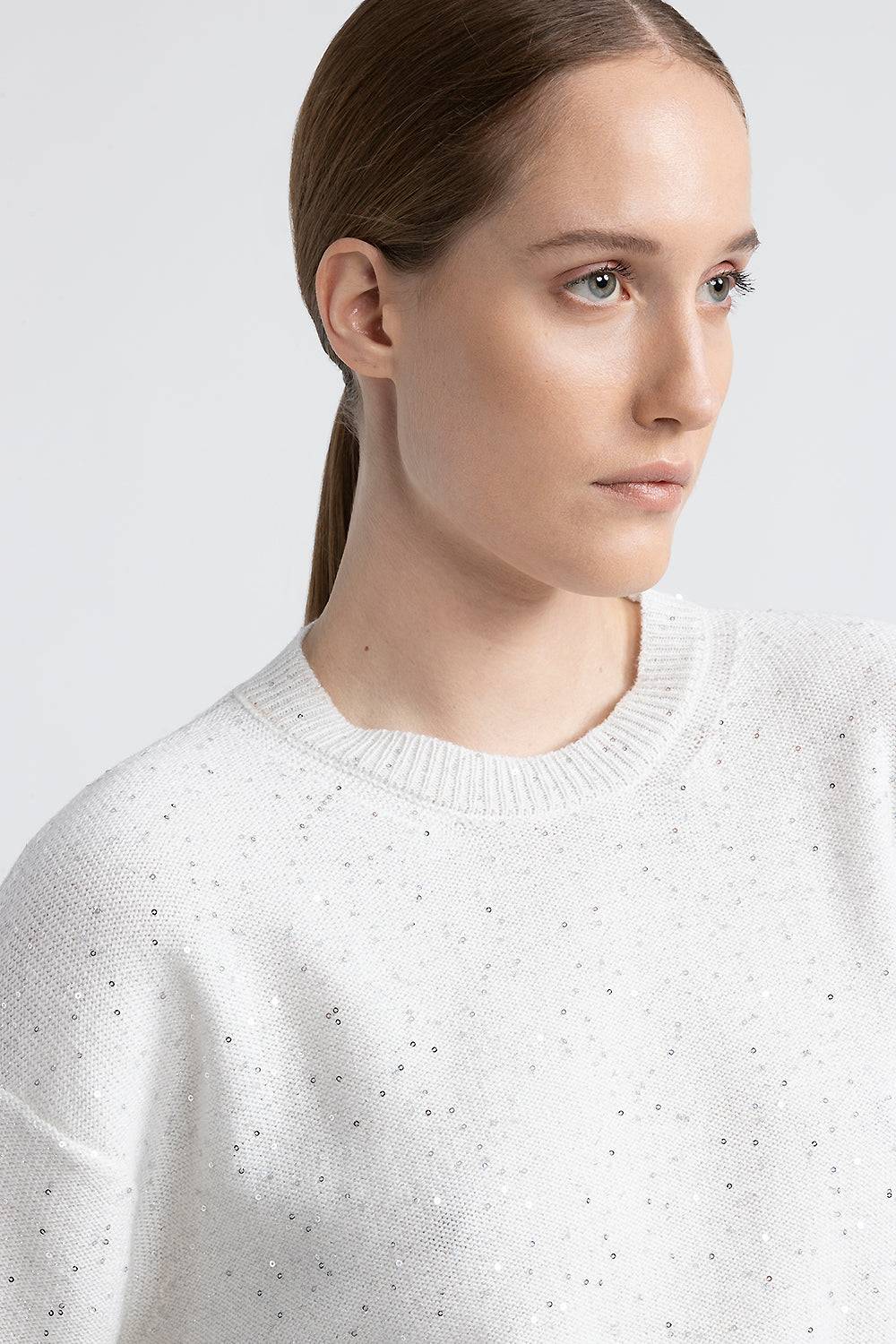 Peserico Maglia in lana e cashmere con lurex e paillettes Cyber Monday