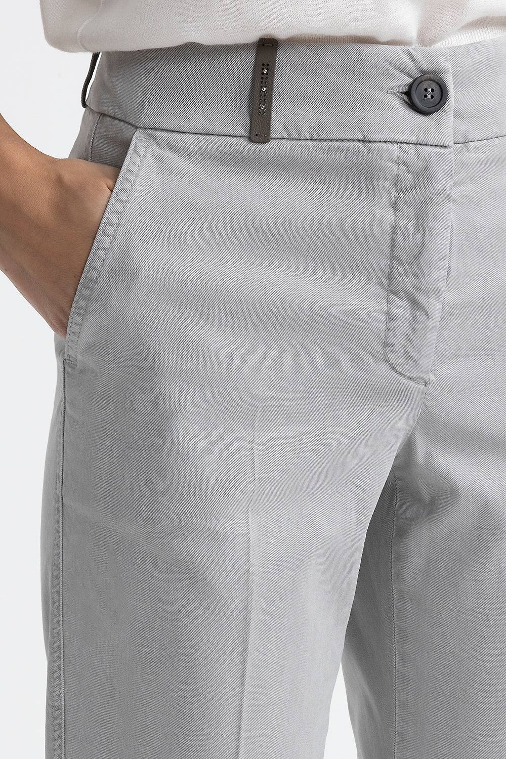Peserico Pantalone a sigaretta in gabardina mano pesca Offerta temporanea