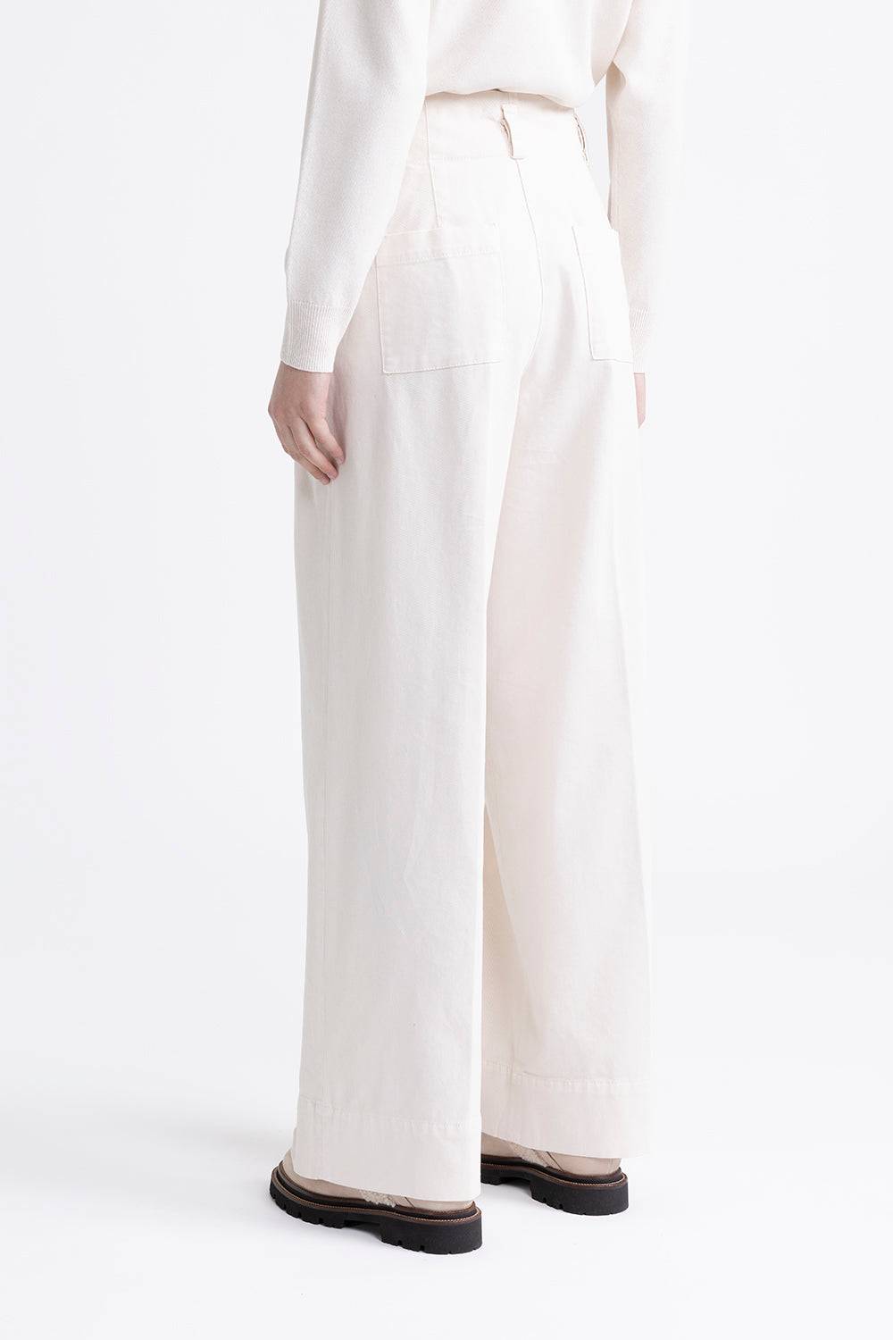 Peserico Pantalone a palazzo in gabardina di cotone Lightning offer
