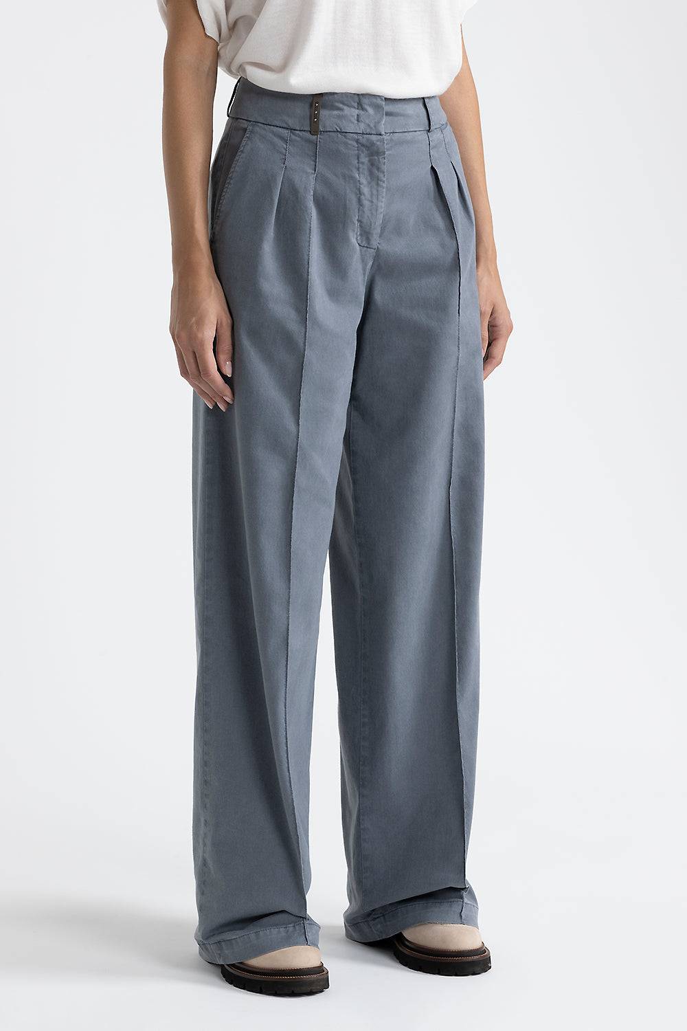 Peserico Pantalone con pince a palazzo Liquidazione