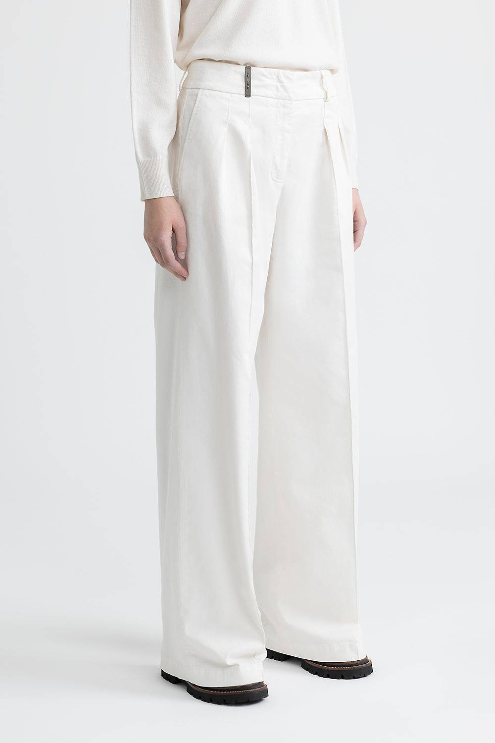 Peserico Pantalone con pince a palazzo