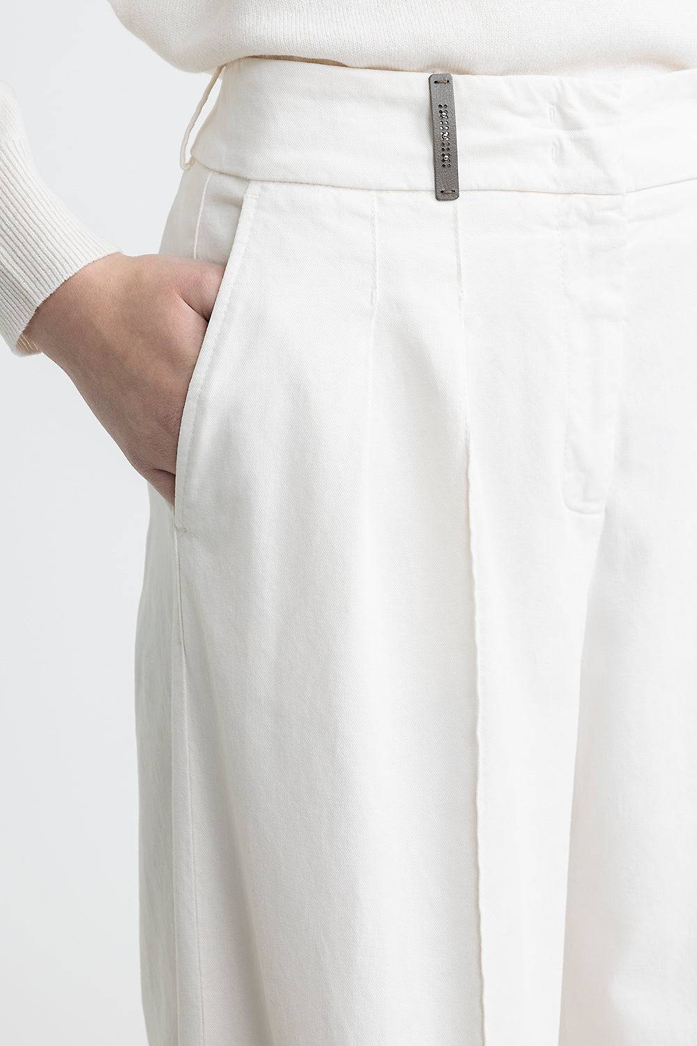Peserico Pantalone con pince a palazzo Comprane uno, ottenene uno gratis