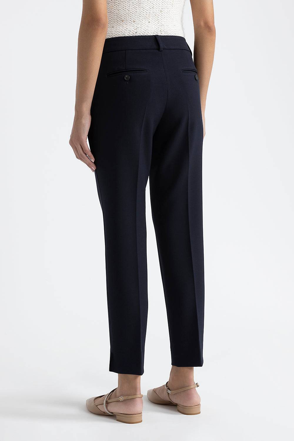 Peserico Pantalone a sigaretta in tela compatta e bielastica Super Saving Price