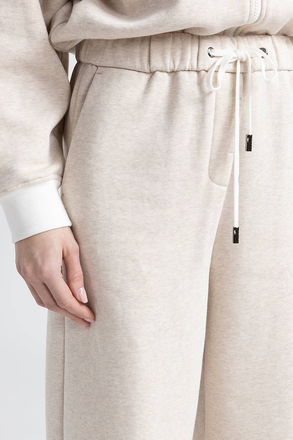 Peserico Pantalone jogger a palazzo in felpa di cotone Rilascio limitato
