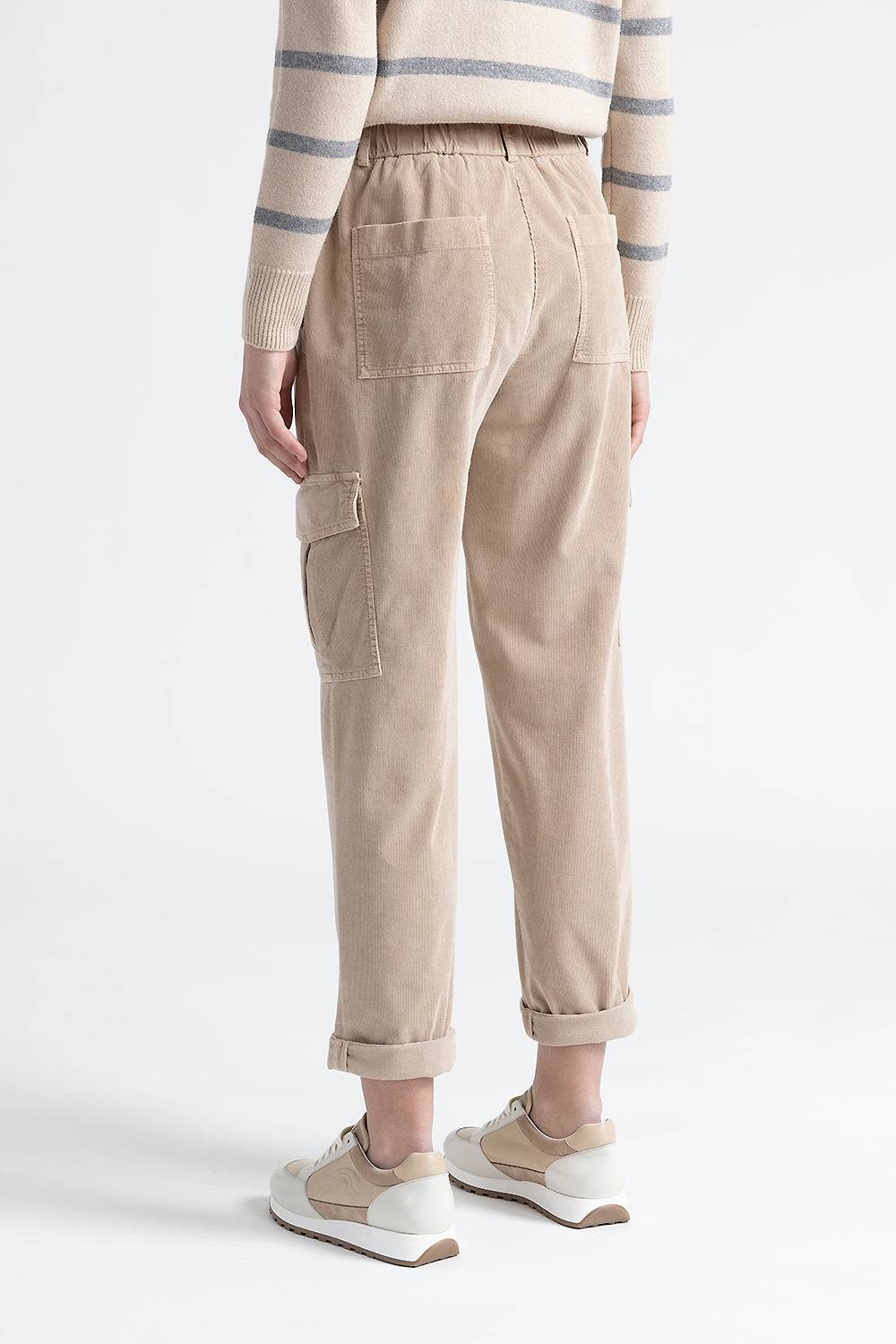 Peserico Pantalone cargo in velluto a coste 2000 righe Latest stili