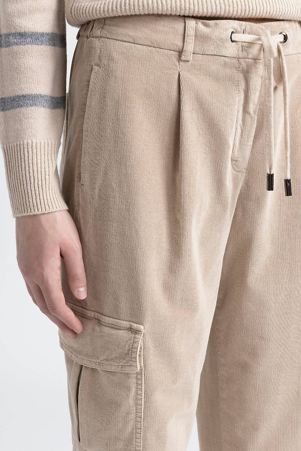 Peserico Pantalone cargo in velluto a coste 2000 righe Latest stili