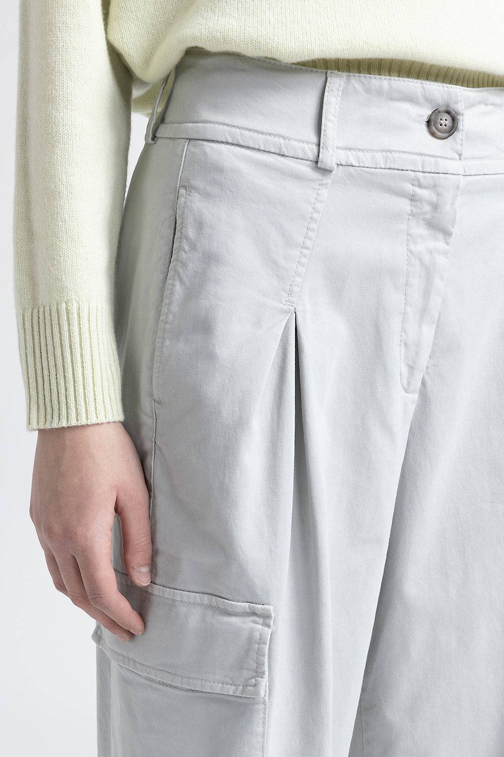Peserico Pantalone cargo in gabardina di cotone, seta e tencel Ultimo giorno