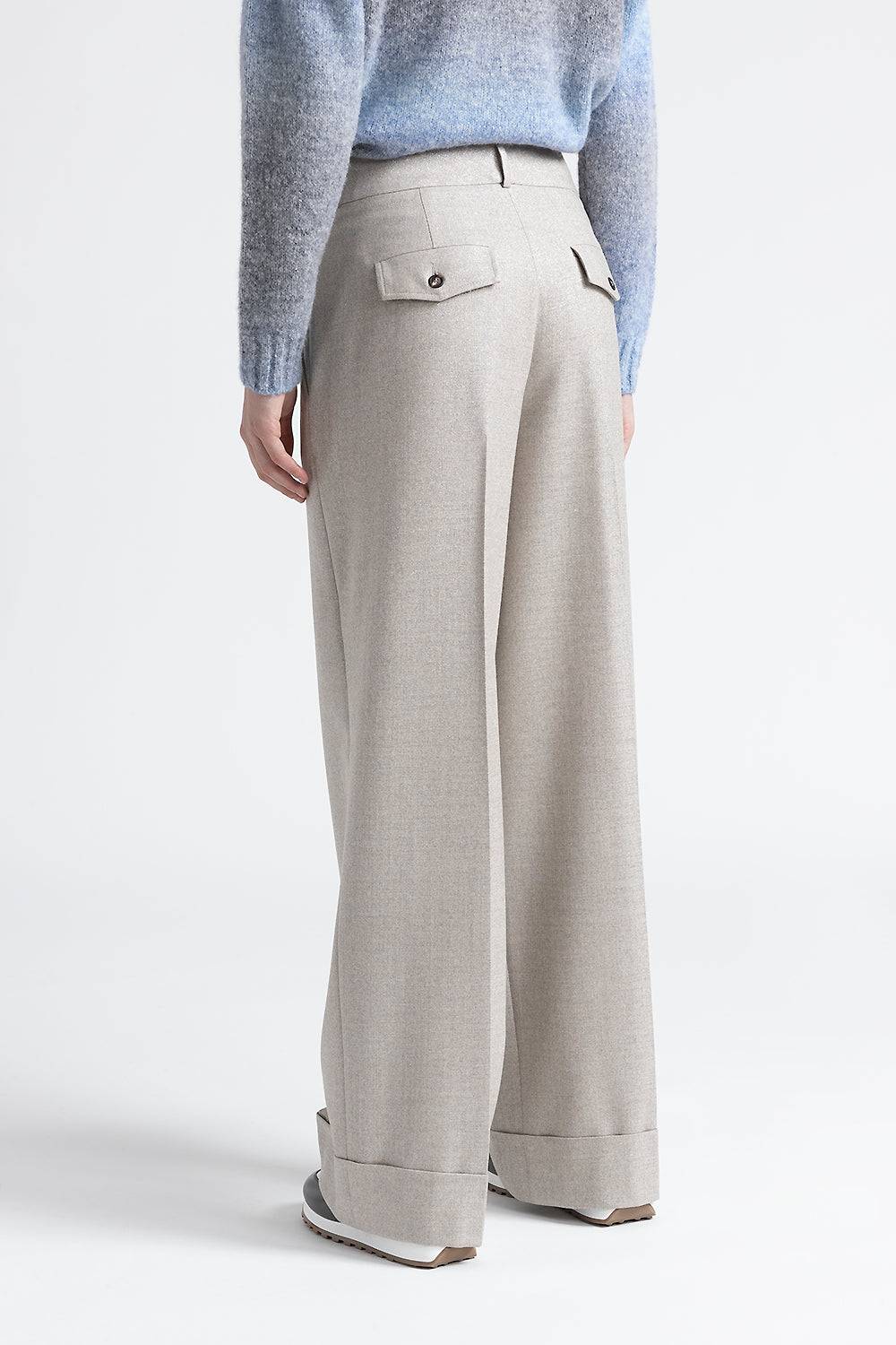 Peserico Pantalone a palazzo in lana stretch con lurex Fino al 60% di sconto