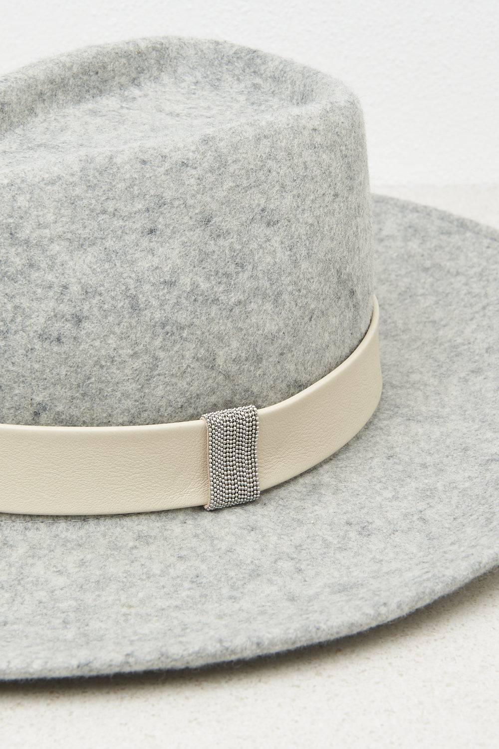 Peserico Cappello Fedora tesa larga in feltro di lana Offerta speciale della fabbrica