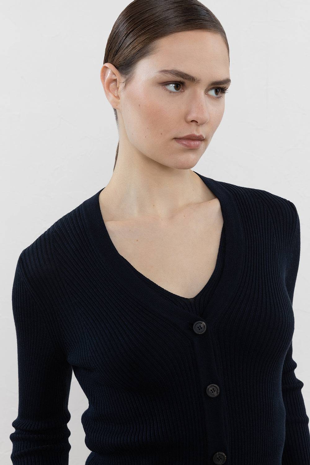 Peserico Cardigan in filato di seta e cotone Solo un giorno rimasto