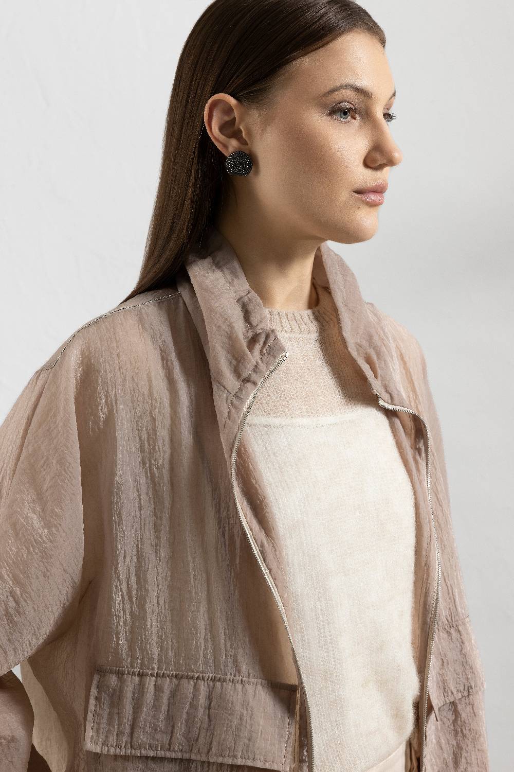 Peserico Maglia maniche corte in alpaca suri Enormi sconti