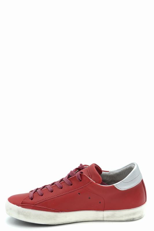 Philippe Model Sneakers Codice prodotto: CLLD V038 PARIS VEAU ROUGE ARGENT Economico