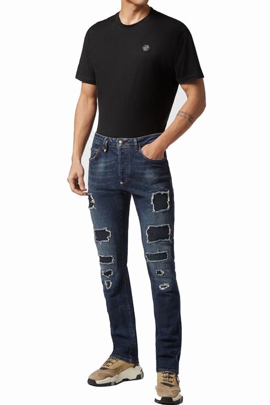PHILIPP PLEIN Jeans Codice prodotto: FACC-MDT3547-PDE004N_09GD Vendita Economica