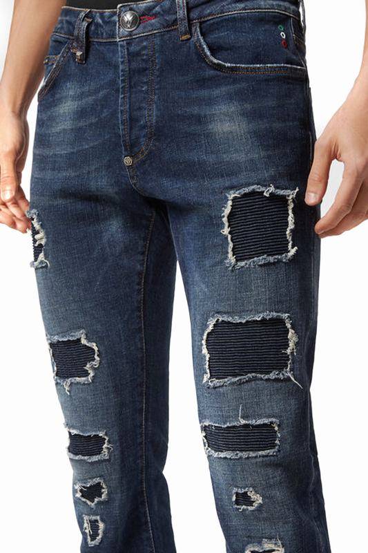 PHILIPP PLEIN Jeans Codice prodotto: FACC-MDT3547-PDE004N_09GD Vendita Economica