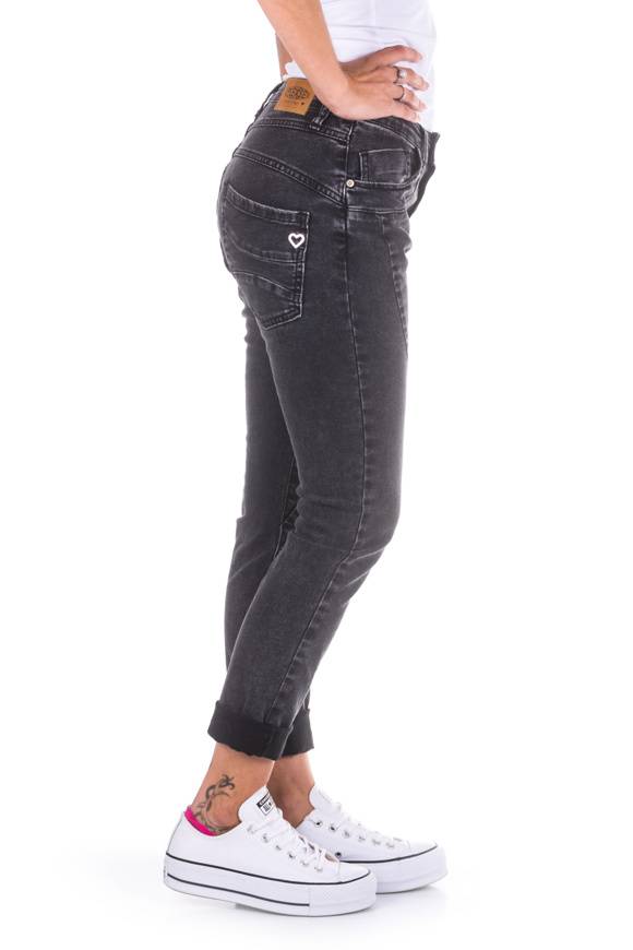Please Jeans Please - Pantaloni P78 P3M - Nero Denim Vendita Economica