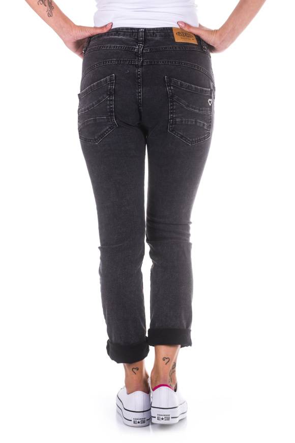 Please Jeans Please - Pantaloni P78 P3M - Nero Denim Vendita Economica