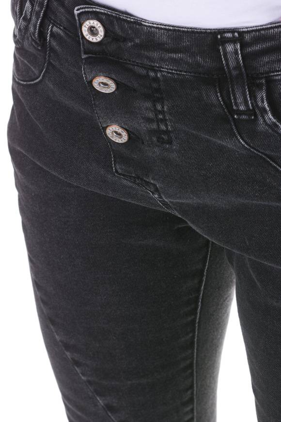 Please Jeans Please - Pantaloni P78 P3M - Nero Denim Vendita Economica