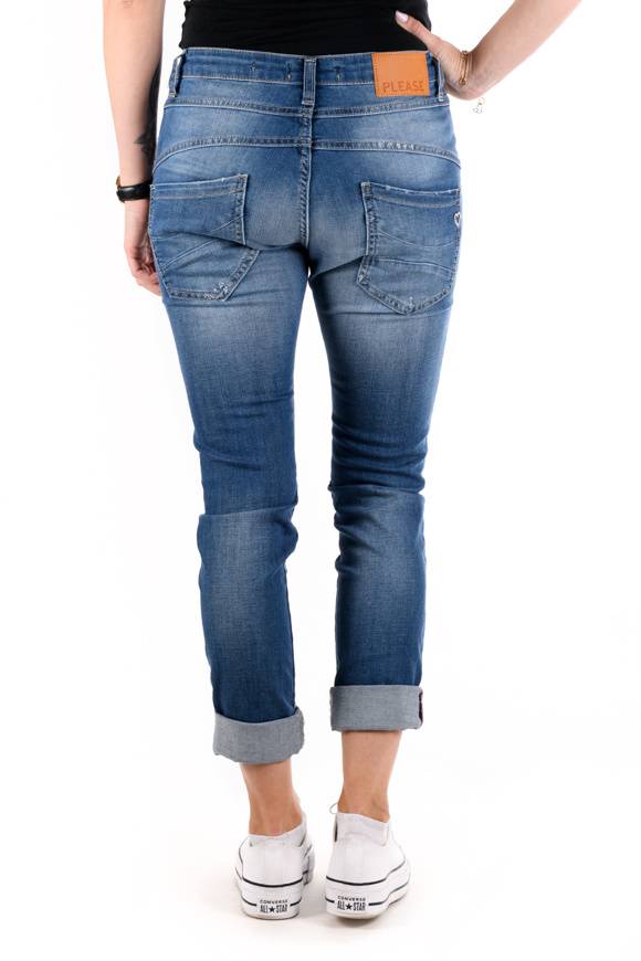 Please Jeans Please - Jeans P78 EHP - Blu Denim Saldi Di Fabbrica