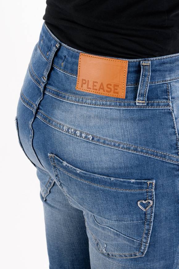 Please Jeans Please - Jeans P78 EHP - Blu Denim Saldi Di Fabbrica
