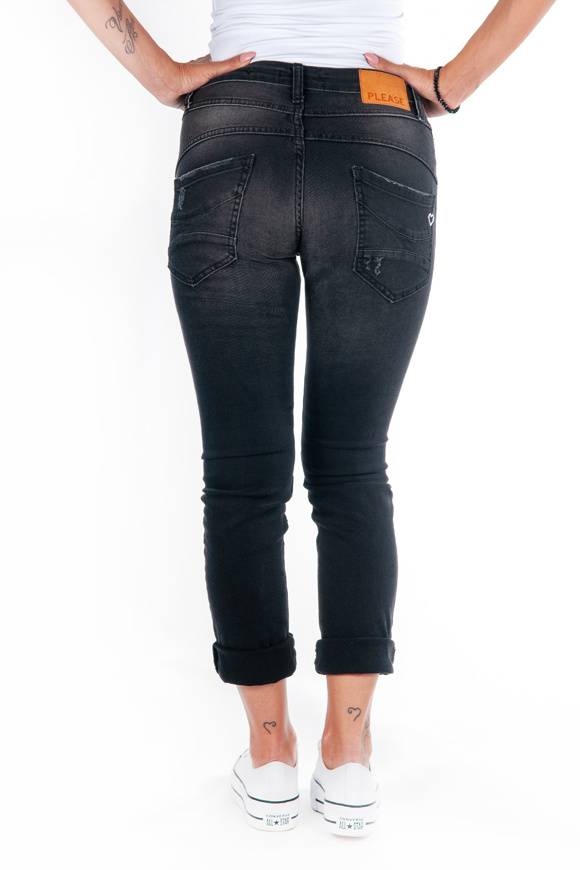 Please Jeans Please - Jeans P78 W4V - Nero Denim Nuova