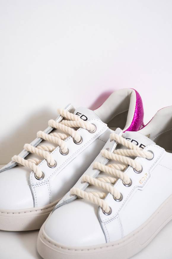 Please Jeans ED PARISH ERIKA SNEAKER - BIANCO/FUXIA/SILVER Pezzi Unici