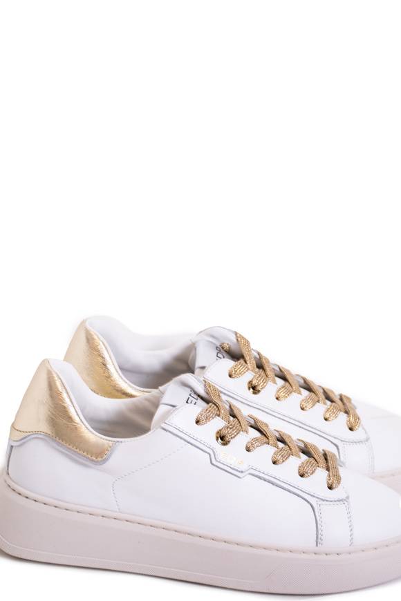 Please Jeans ED PARRISH ERIKA SNEAKER - BIANCO/PLATINO Soddisfazione Garantita