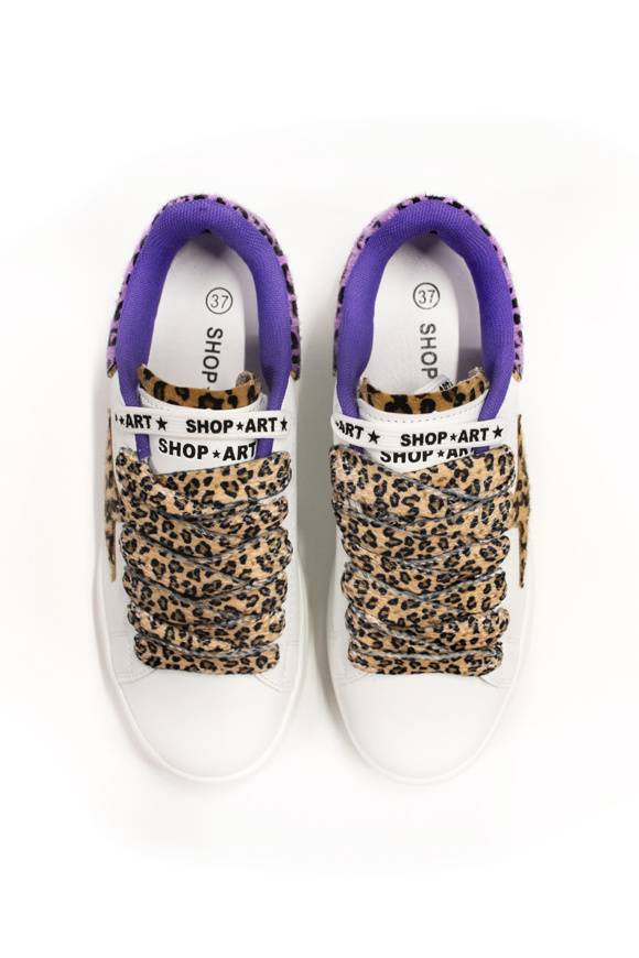 Please Jeans SHOP ART - SNEAKER 208 - WHITE MACULATO Presa