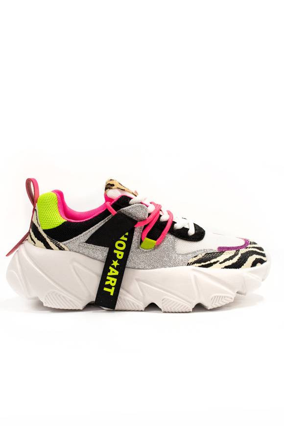 Please Jeans SHOP ART - SNEAKER 217 - MULTICOLOR Sconto