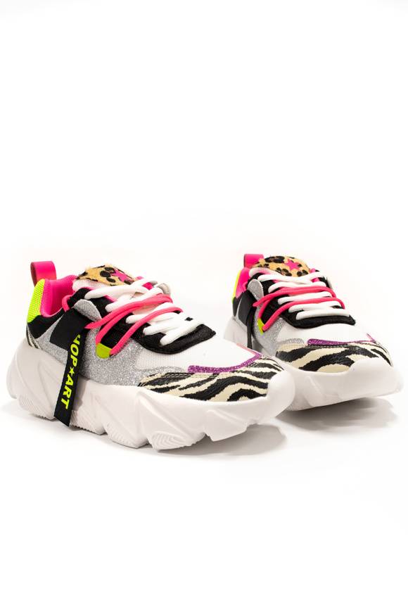 Please Jeans SHOP ART - SNEAKER 217 - MULTICOLOR Sconto